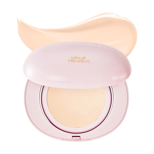 milktouch Cushion Foundation, 24H Flawless Skin, Radiant Shine, No Oxidation, Long-Lasting, Non-Creasing, 60% Hydrating Skincare Infused Korean Foundation, Valentines Gifts (15N Fair Ivory)