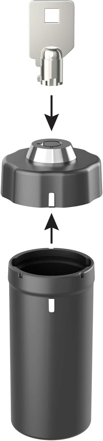 Ezy Dose Pill Box and Medicine, Vitamin Container, Safe for Money & Travel Items, Durable Canister, 2 Keys with Lock, Small