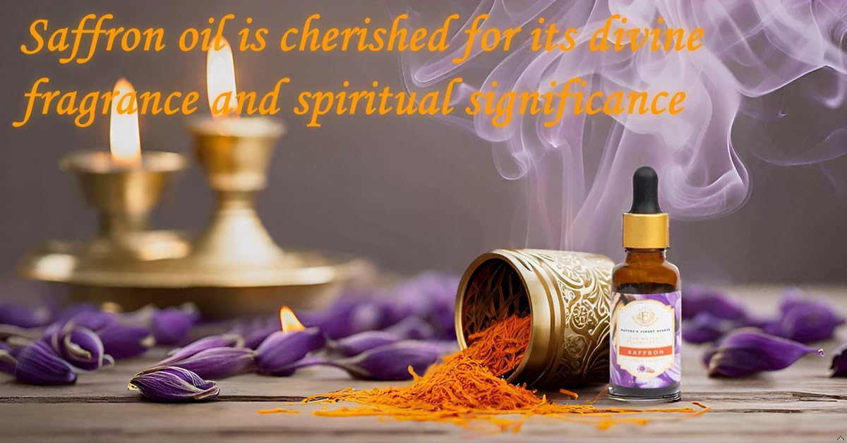 Luxurious Saffron Essential Oil by Enhanced Essentials| Slow Distilled & Pure| for Home,Diffusers,Skin & Hair Care,Aromatherapy,Bath,Perfume,Soap & Candle Making|with Glass Dropper| 1 fl oz (30 ml)