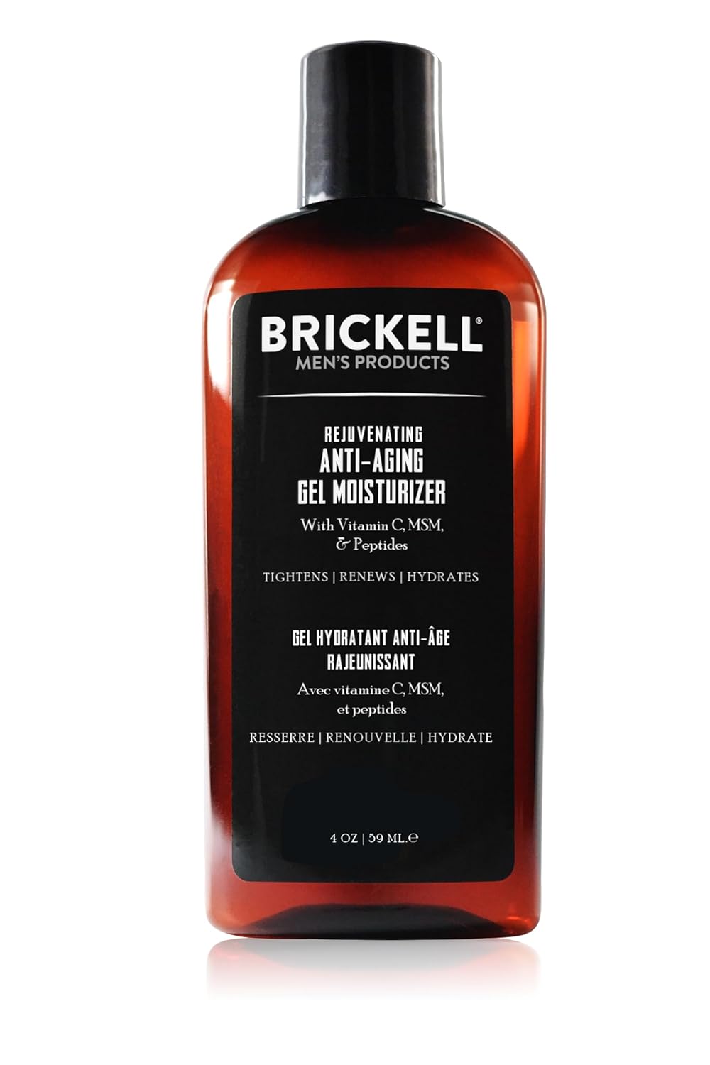 Brickell Men's Rejuvenating Anti-Aging Gel Moisturizer For Men, Natural and Organic, Fast Absorbing Moisturizer Reduces Fine Lines and Wrinkles (Scented, 4 oz)