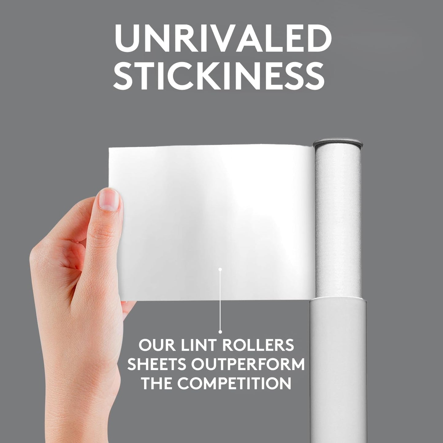 Flint Classic White Retractable Mini Lint Roller with 30 Extra Sticky Sheets, Small and Portable Lint Roller, Ideal Pet Hair Remover, Travel Lint Rollers for pet Hair Extra Sticky