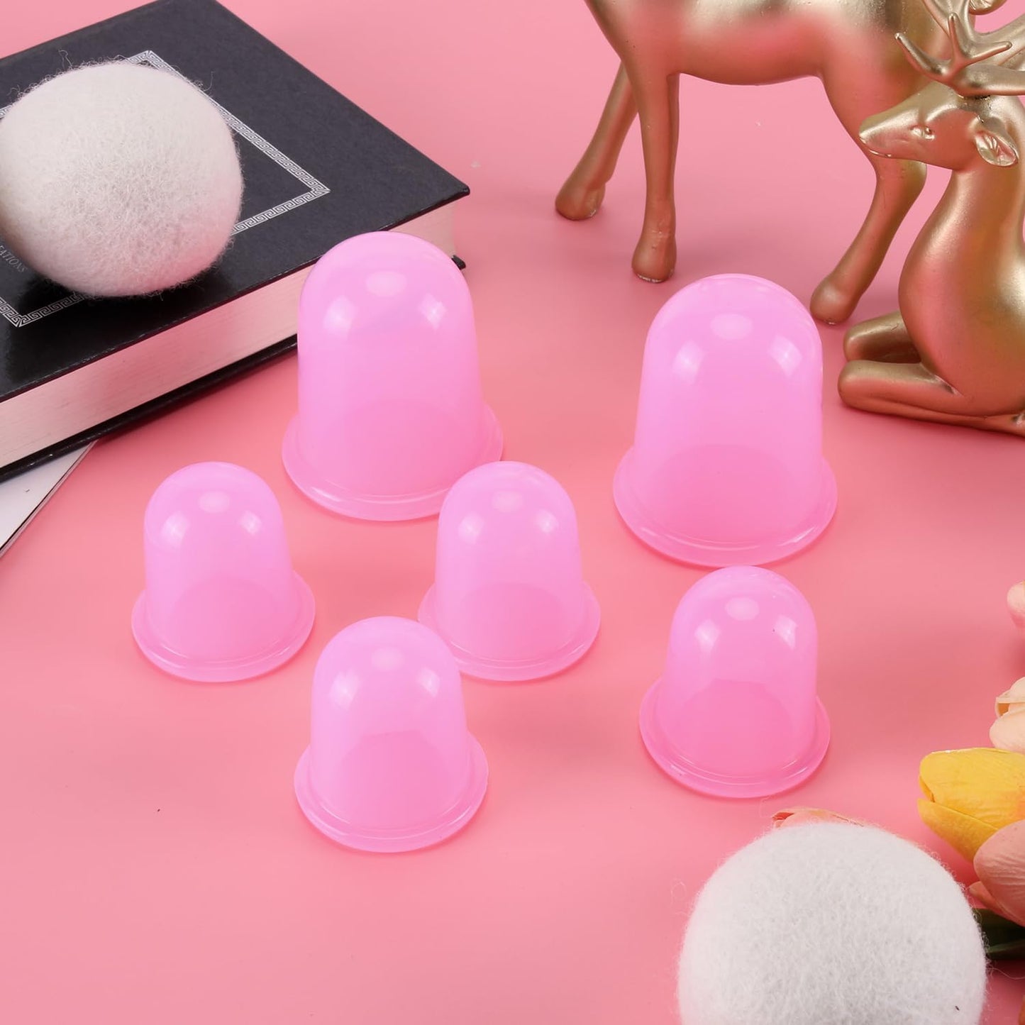 Silicone Cupping Therapy Set - Cupping Kit for Massage Therapy - Cellulite Remover Cupping Set - Anti Cellulite Cup Massager, Vacuum Suction Massage Cups for Cellulite Reduction