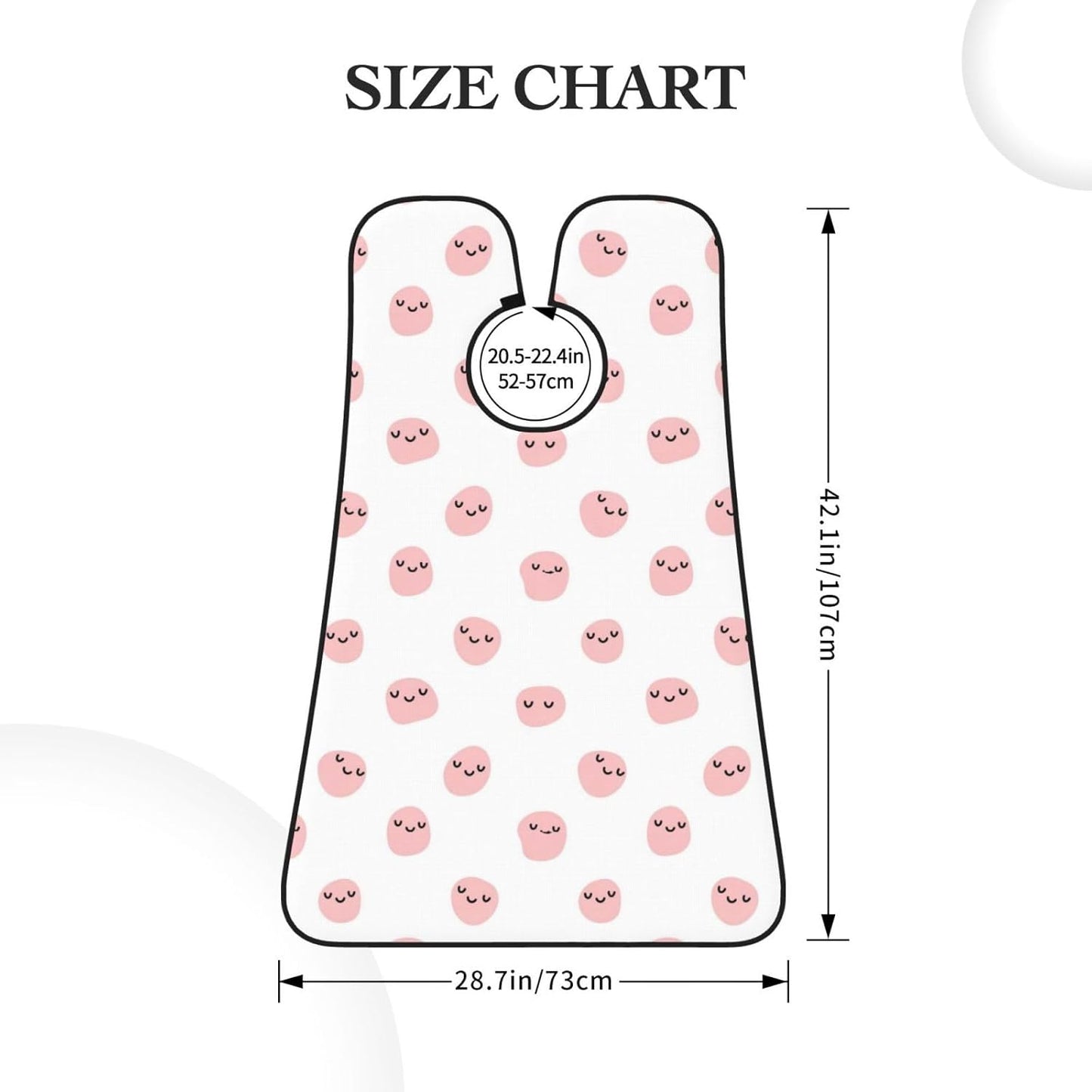 Non-Stick Beard Shaving Bib, Hair Catcher Apron with Suction Cups, Waterproof Grooming Tool for Men Husband, Cute Pink Strawberry Cow Print Shave Bib