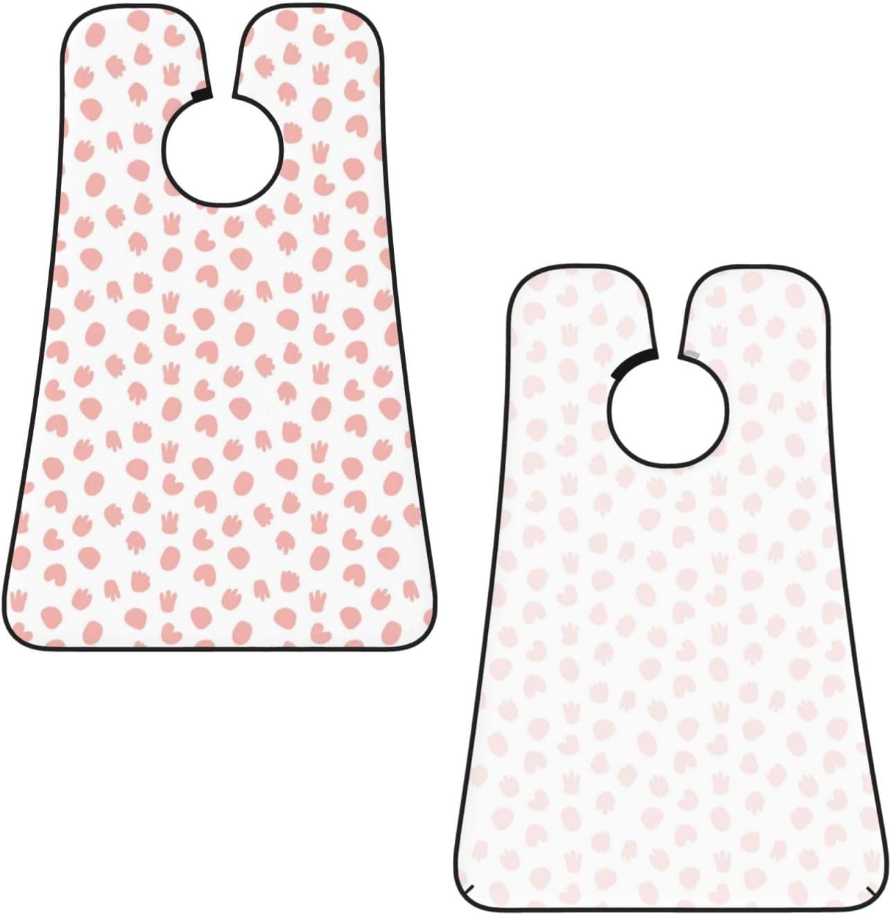 Men's Shaving Accessory Cute Pink Cow Print, Waterproof Beard Apron with Hair Catcher & Suction Cups