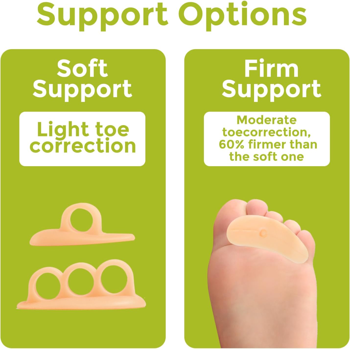 Bukihome Hammertoe Corrector Gel Toe Straighteners - 12 pcs Support Crest for Women & Men - Realign Bent, Crooked, Curled, Claw, Hammer Toes - Beige,Multi-Size