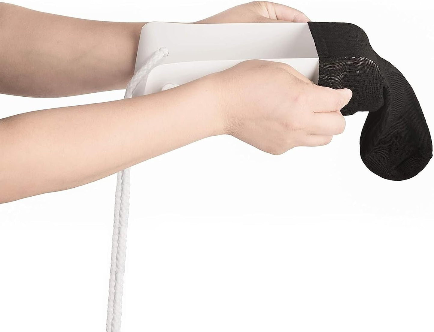 DILSIAI Sock Aid Device for Seniors Assistant Device no Bending Helper Easy on and Off Stocking - Without Bending, Slip Resistance, Reliable Sock Aid Device for Seniors (Sock aid S White)