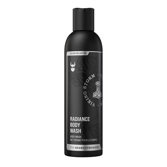 The Beard Struggle Men's Body Wash Viking Storm - Silver Collection - Skin Cleaning Agent - Natural Body Wash - Shower Gel Liquid Soap - 240 mL / 8 US. fl. oz.