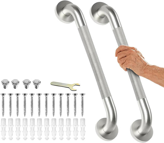 Grab Bars for Bathtubs and Showers 2 Pack 20'' Safety Grab Bar, Heavy Duty Shower Handle Bath Handrails for Seniors and Elderly, Bathroom Safety Grip