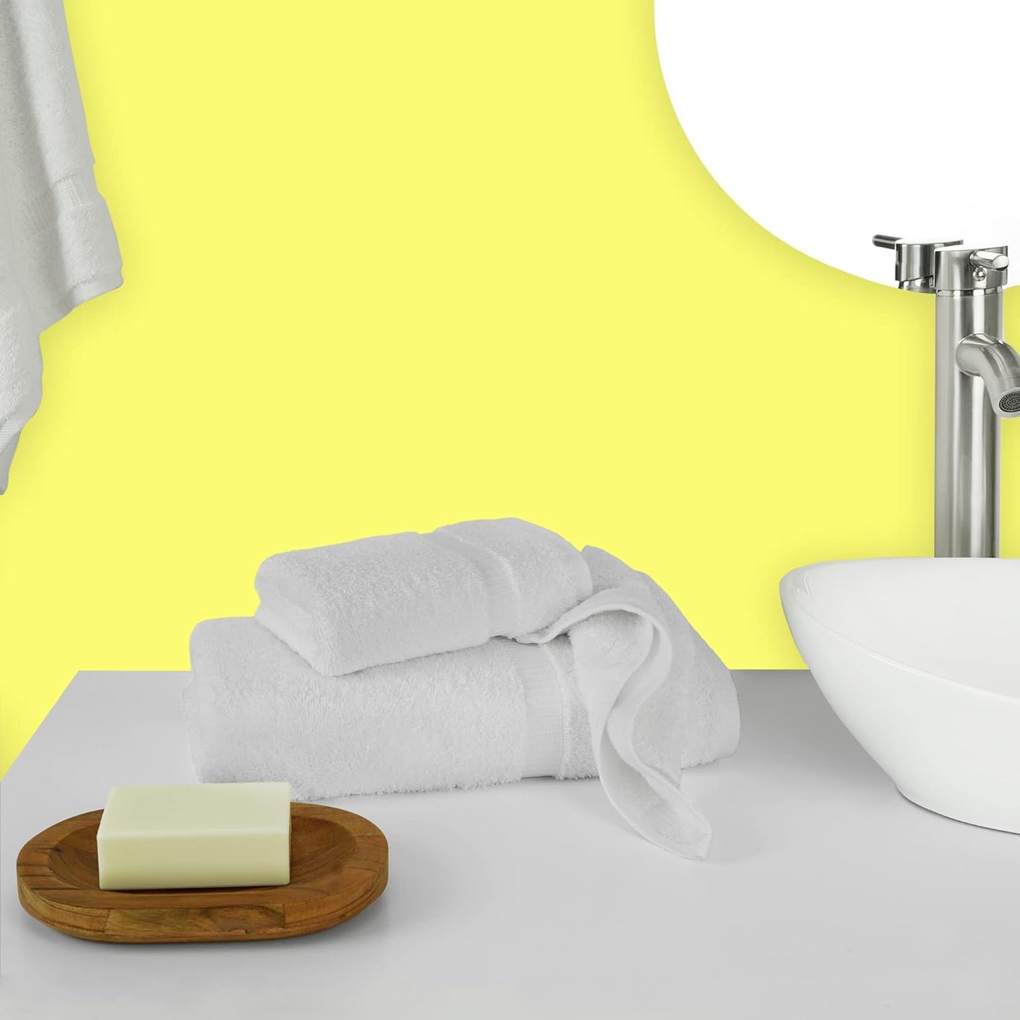 Chakir Turkish Linens | Hotel & Spa Quality 100% Cotton Premium Turkish Towels | Soft & Absorbent (Personalized 3-Piece Towel Set, White)