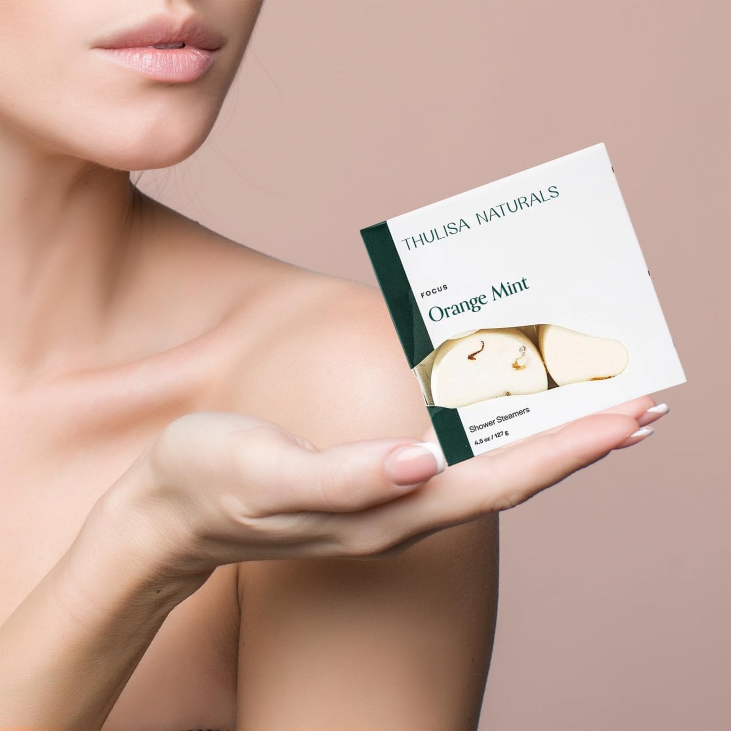 Thulisa Naturals Orange Mint Shower Steamers Aromatherapy | Organic Shower Bombs with Essential Oils | Self Care Christmas Birthday & Spa Gifts for Women & Men | Stocking Stuffers | 4 Pack