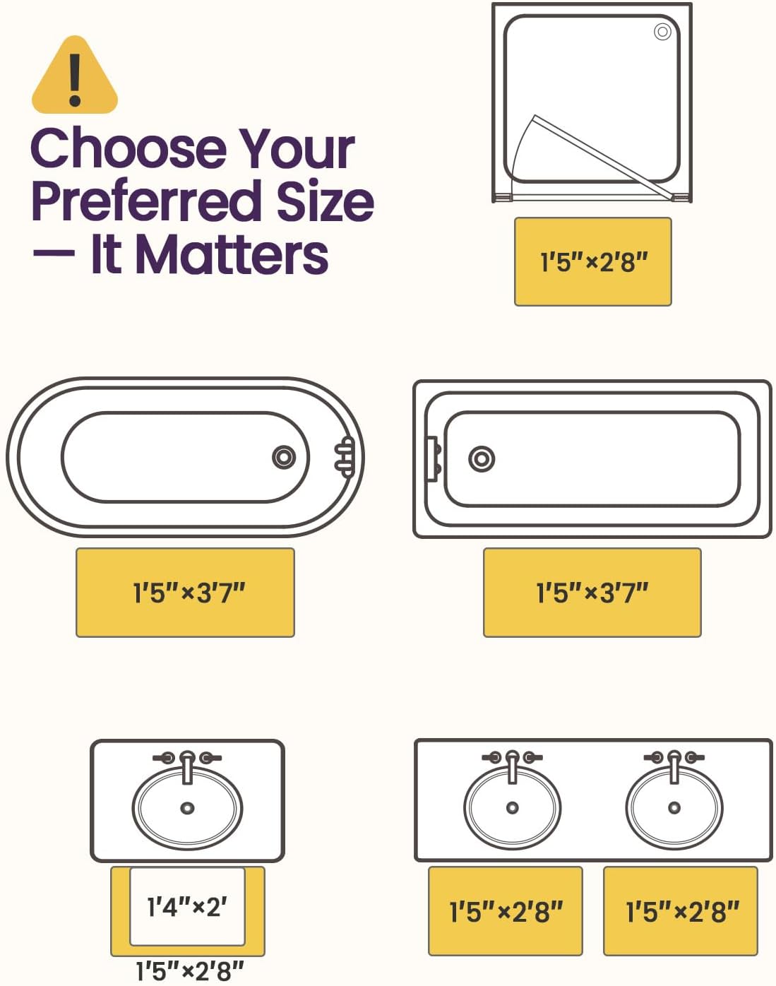 DEXI Bathroom Mat Ultra Thin, Non Slip Bath Rug for Shower Floor, Absorbent Quick Dry Marble Bathmats Low Profile, 17x43, Blue and Purple