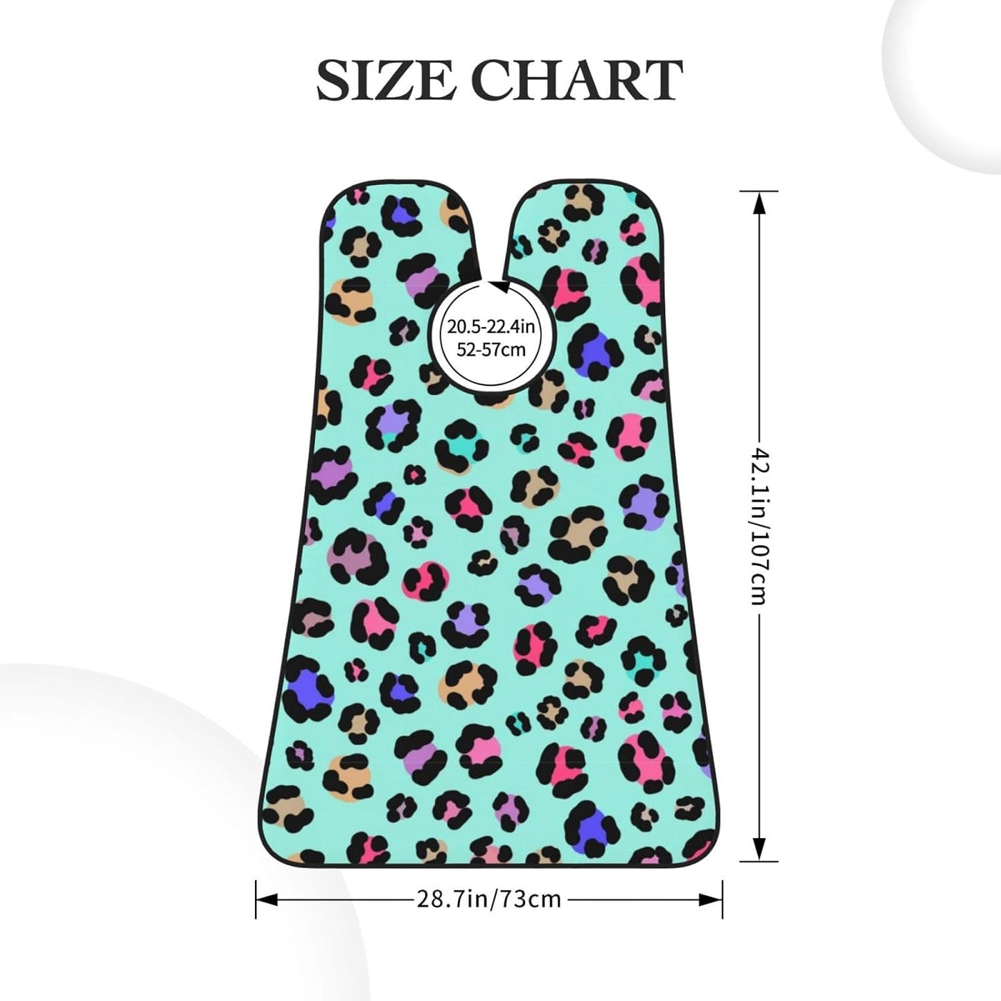 Beard Trimming Catcher Apron, Waterproof Non-Stick Grooming Bib for Shaving, Ideal for Men Dad Father’s Day, Animal Skin Colorful Cheetah Leopard Print Floral Shave Bib