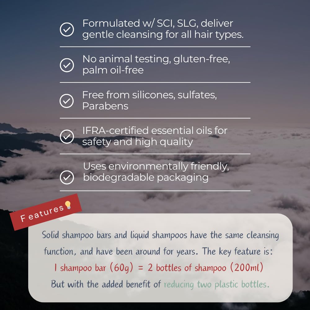 pH-Balanced Shampoo Bars | Sulfate-Free, Paraben-Free | Deep Hydration with Natural Oils | Travel-Friendly & Long-Lasting | 01 Blossom Bliss