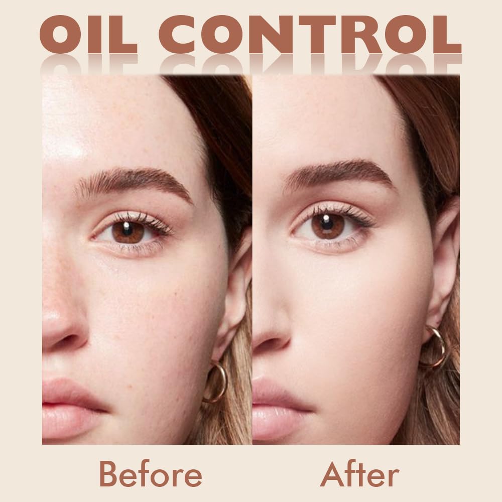 Oil Control Matte Perfection Face Powder Compact For Women, Matte Smooth Flawless Setting Powder Makeup, Polvo Compacto De Maquillaje, Waterproof Long Lasting, 0.35Oz (20 Ivory, 1)