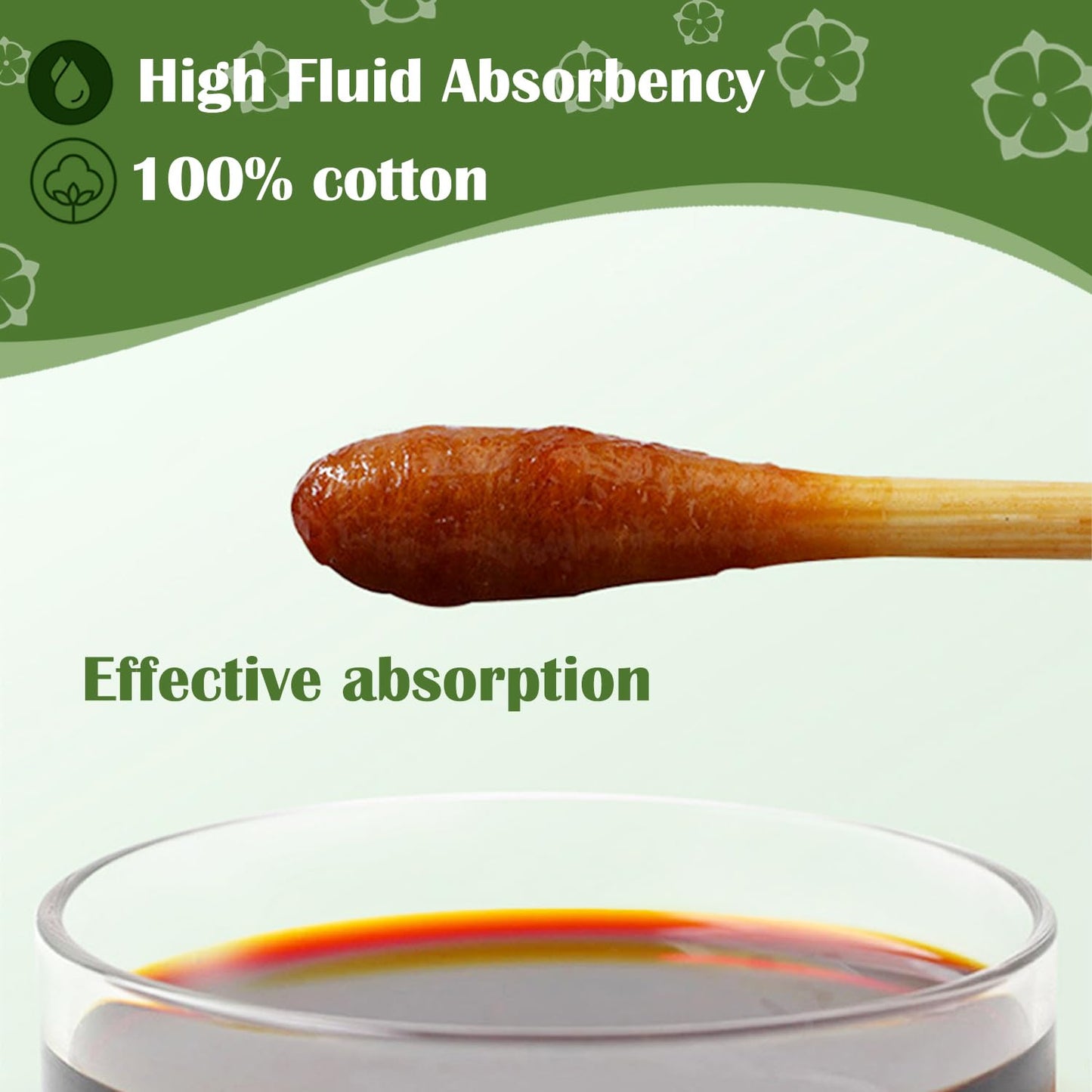 6 inch Long Cotton Swabs in Storage Box 500PCS,Bamboo Sticks & Highly Absorbent Tipped Applicators for Makeup, Gun Cleaning, Pet Care