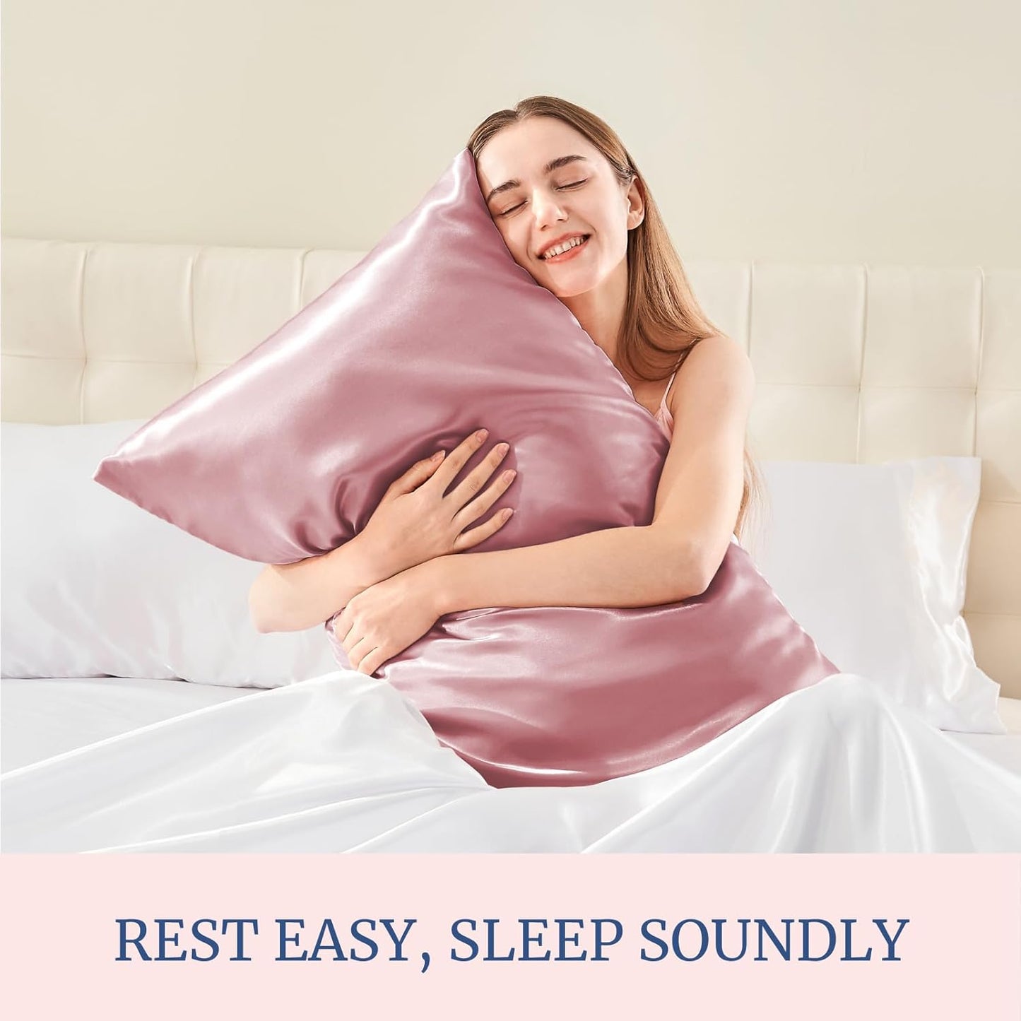 BEDELITE Satin Pillowcase for Hair and Skin, Super Soft Similar to Silk Pillow Cases 4 Pack with Envelope Closure, Cooling Pillowcases for Women Men (20"x26" Standard Size, Nostalgia)