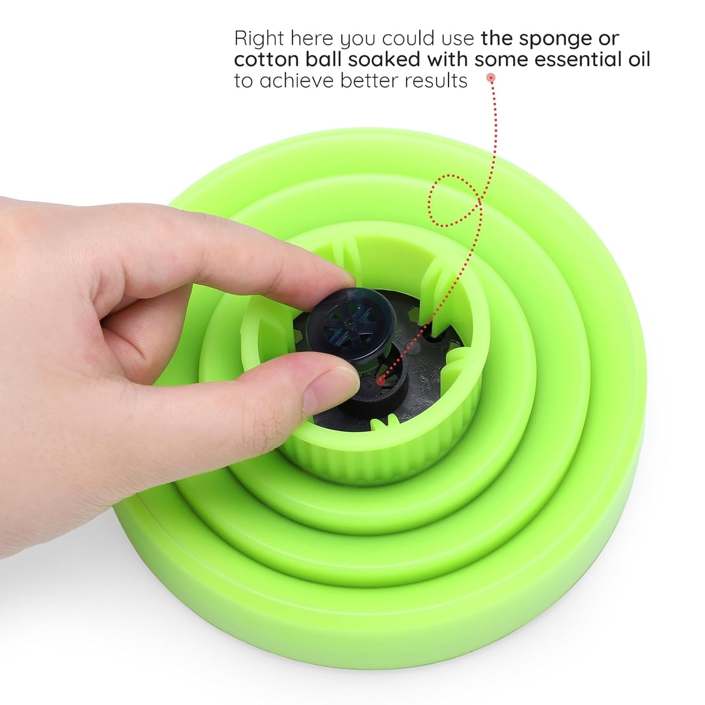 Segbeauty Collapsible Blow Dryer Diffuser, Travel Portable Hair Diffuser for Natural Curly Hair, Professional Lightweight Folding Diffuser Attachment for Dryers Nozzle 1.54 to 1.69 inches Green