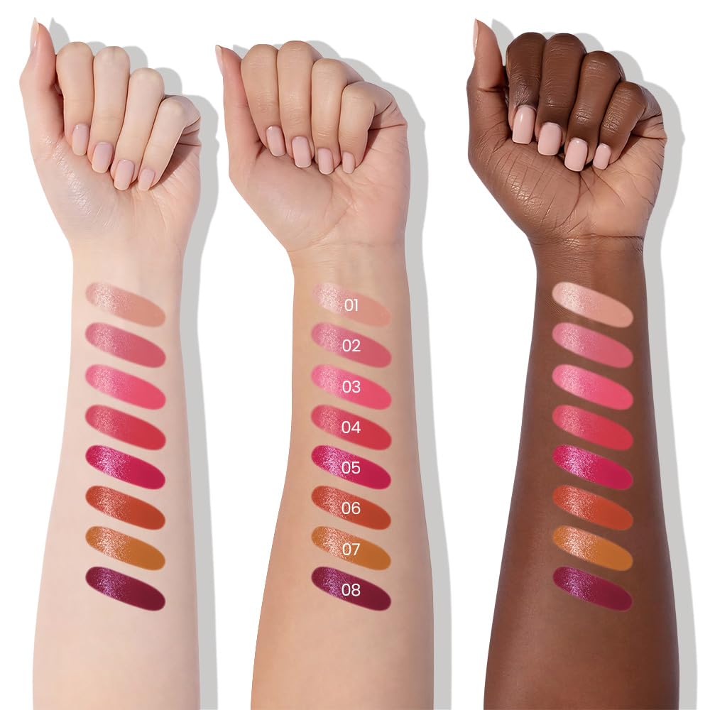 Honey Lipstick Tinted Lip Balm - Matte Tint Cream Lipsticks for All Skin Tones, Hydrating Lip Stain, Can be Buildable Blendable Nourishing Moisturizing Suitable for Women to Every Day Makeup 04