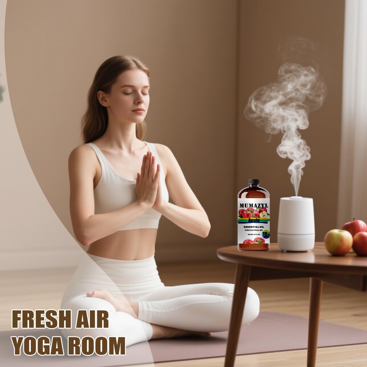 Apple Essential Oil, Apple Oil 16 Fl Oz 480ML for Diffuser Humidifier Yoga Cleaning DIY Candle Soap Making Essential Oils