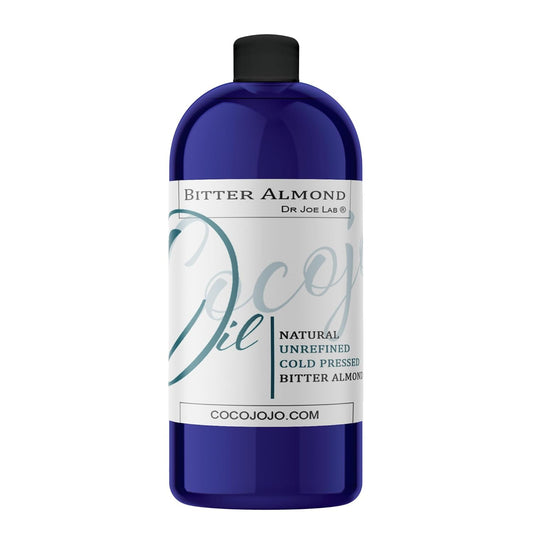 cocojojo Pure Bitter Almond 32 oz 1 Quart Oil Unrefined Cold Pressed Extra Virgin All Natural Perfect for Hair Face Skin Nails
