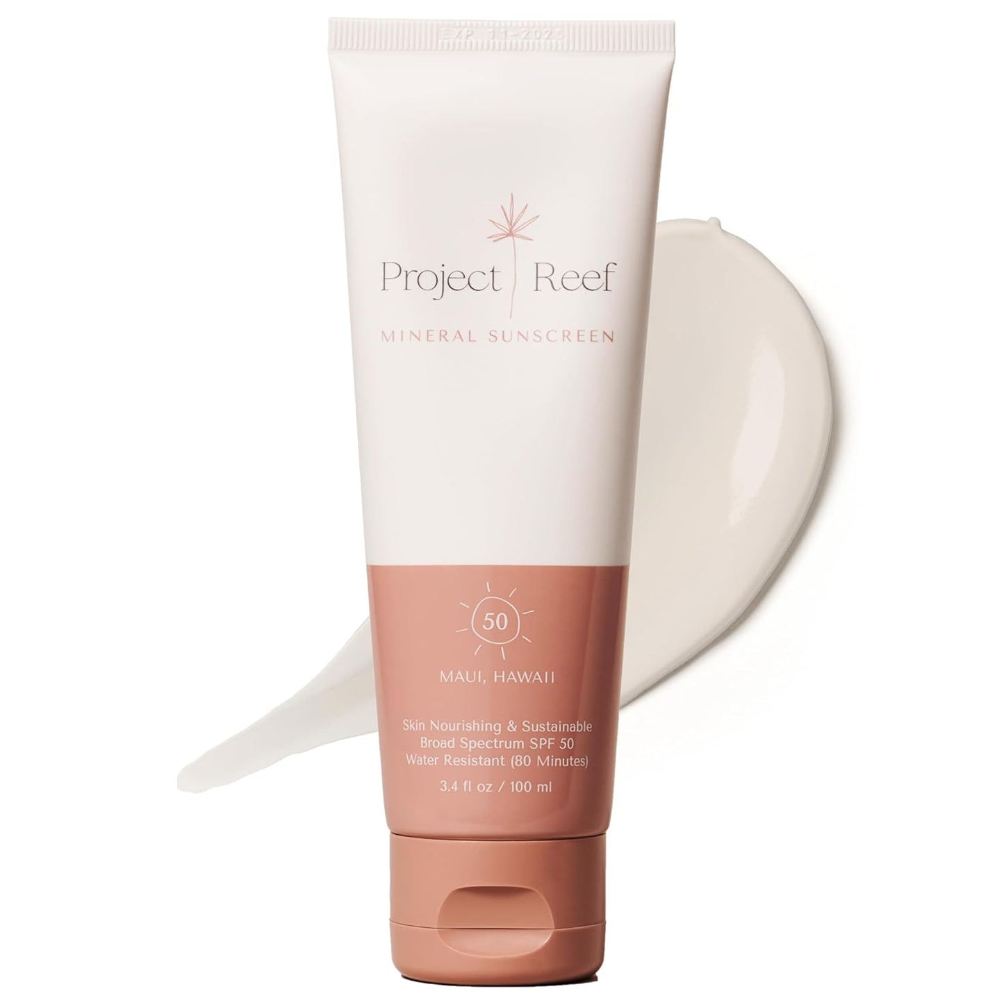 Project Reef SPF 50 Mineral Sunscreen Lotion – Hawaii Reef Act 104 Compliant Zinc Sunscreen with Natural Ingredients, Vegan, Ocean-Friendly, Water-Resistant, 3.4 fl oz