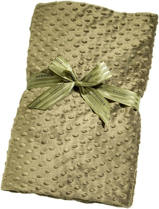 Sonoma Lavender Eucalyptus Spa Blanket Eucalyptus with Lavender Buds and Flaxseed, Hot/Cold Microwaveable Blanket for Soothing Muscles, Removable Washable Cover (44"x18")