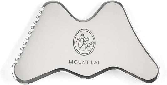 Mount Lai The Vitality Qi Stainless Steel Gua Sha Contour Tool - Face & Body Guasha Tools for Self-Care, Sculpting, Puffiness Relief & Muscle Tension Massage