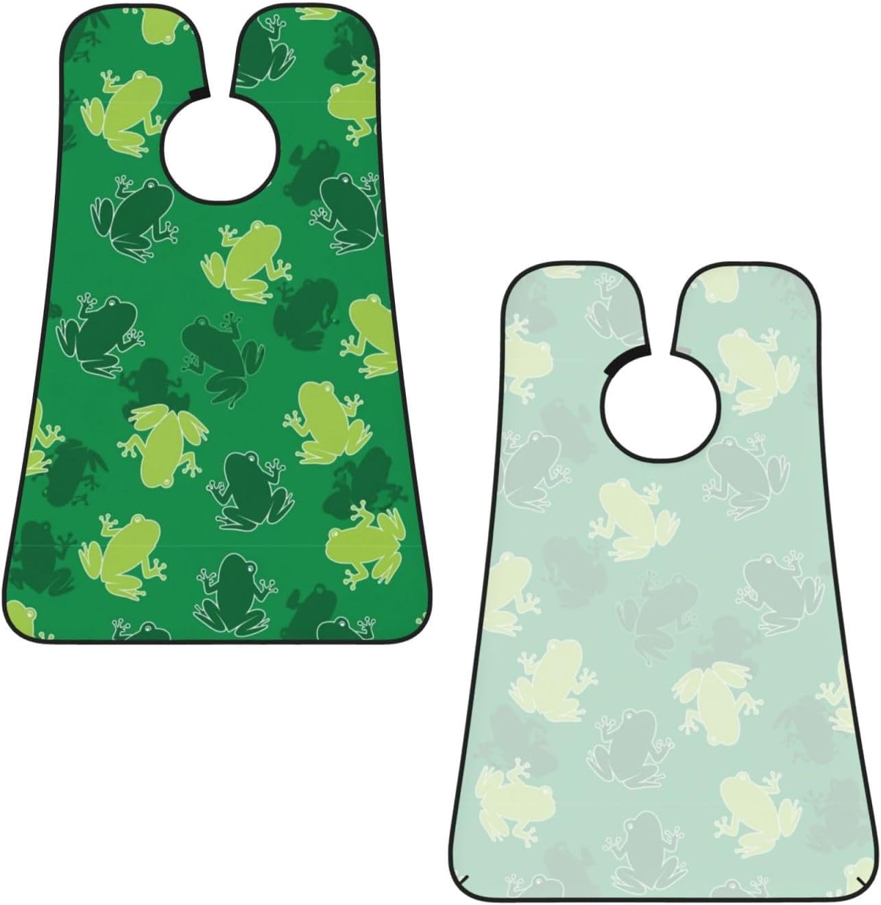 Men's Beard Maintenance Apron, Waterproof & Easy Clean, Animal Frogs Green