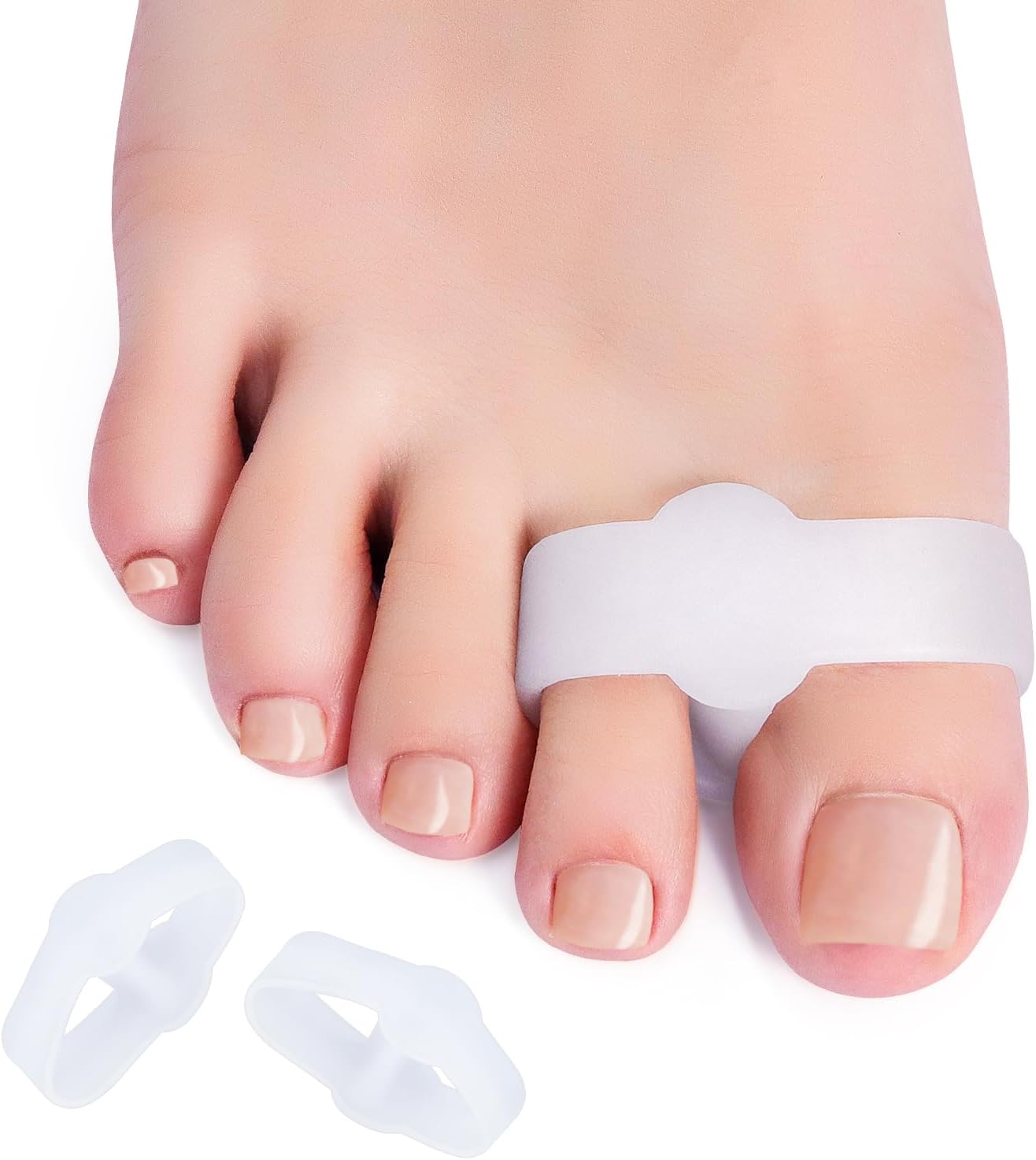 12-Pack Bunion Corrector - Gel Toe Separators W/ 2 Loops, Big Toe Spacers for Women and Men, Toe Corrector and Straightener for Bunions, Hammer Toe and Overlapping Toe, Relieve Foot Pain