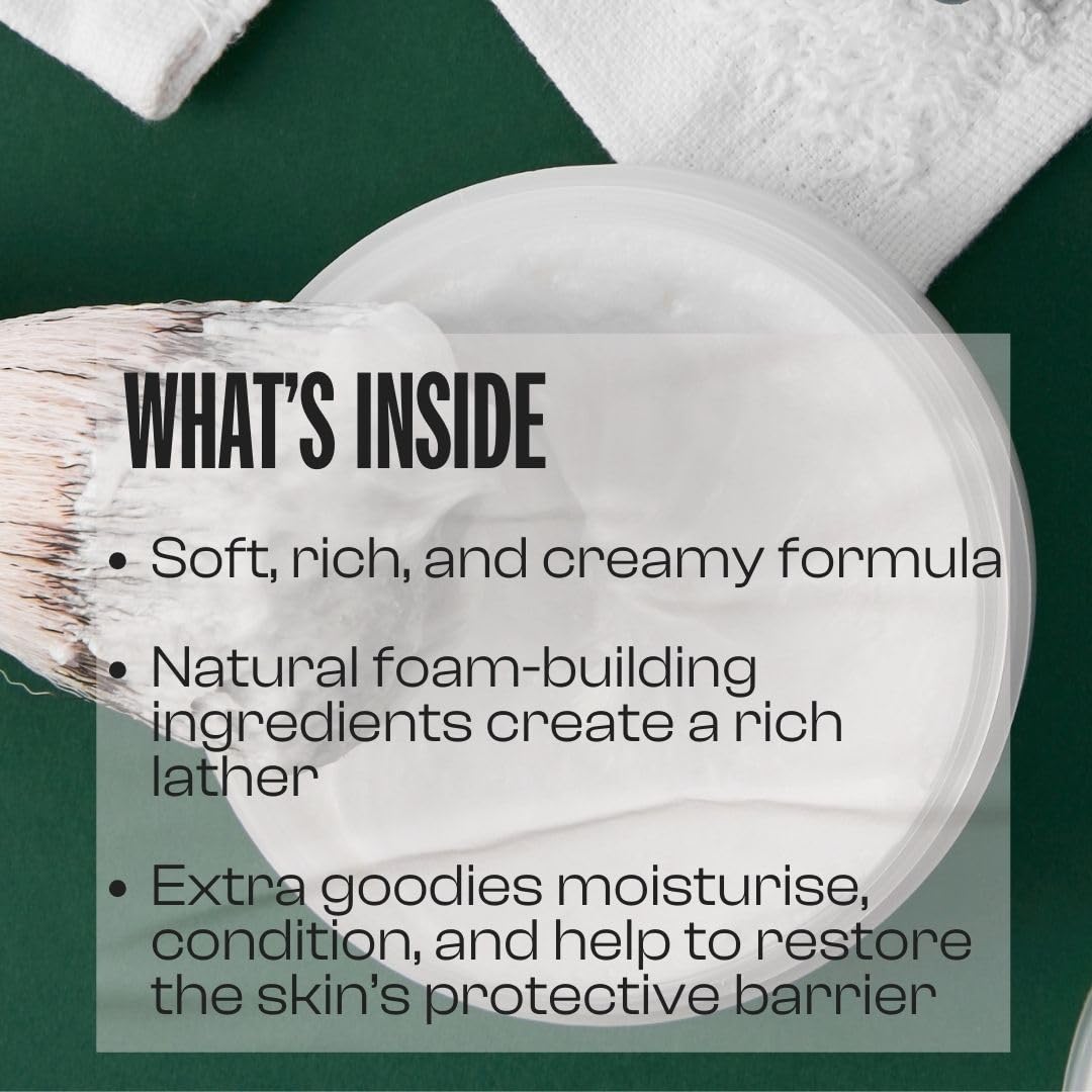 Men Rock Shave Cream - Sicilian Lime - Mens Shaving Cream - Moisturizing Shaving Foam for Men - Non-Drying Formula - Cruelty-Free - 3.5 oz