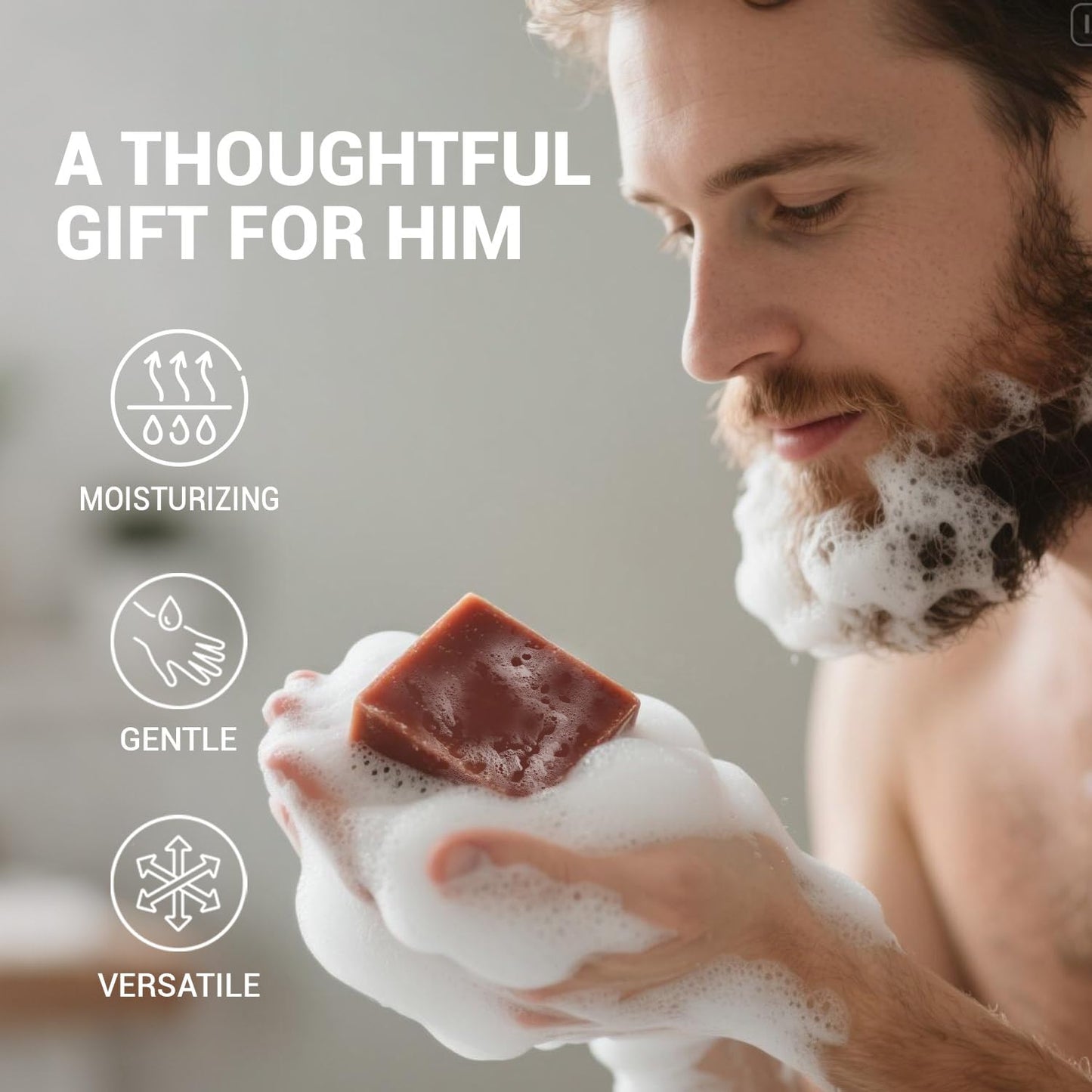 Rinse & Robust Mens Pine Tar Soap Bar Set, 4 Pack Natural Handmade Cleansing Bar Soap for Men, Exfoliating & Moisturizing Bath Soap with Pine Tar & Shea Butter | 5.3 oz of 4 Bars