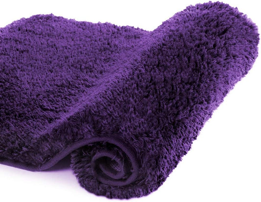 Walensee Large Bathroom Rug (24 x 36, Dark Purple) Extra Soft and Absorbent Shaggy Bath Mat Machine Washable Microfiber Non Slip Luxury Floor Mat