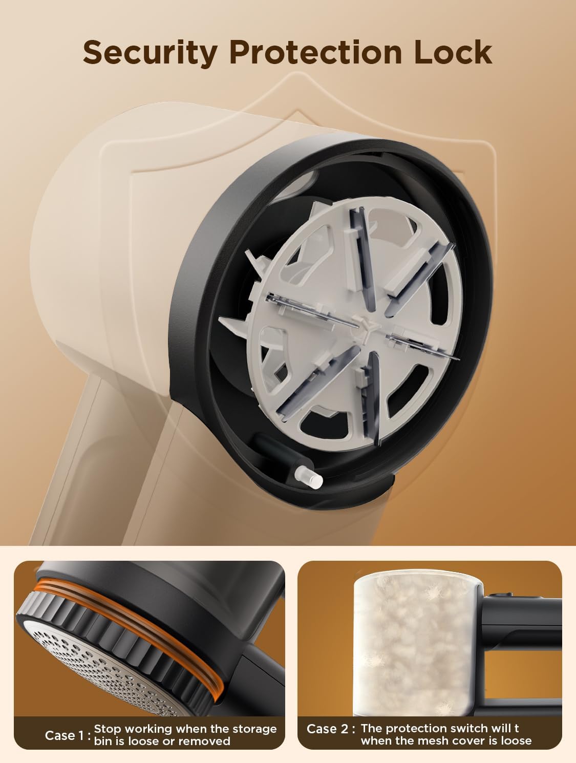 Rechargeable Fabric Shaver, Lint Remover for Clothes, Lint Shaver 6-Leaf Blades, 3-Speeds Lint Shaver with LED Display for Effortless Fuzz & Pill Removal for Clothes, Sweaters, Furniture, Black