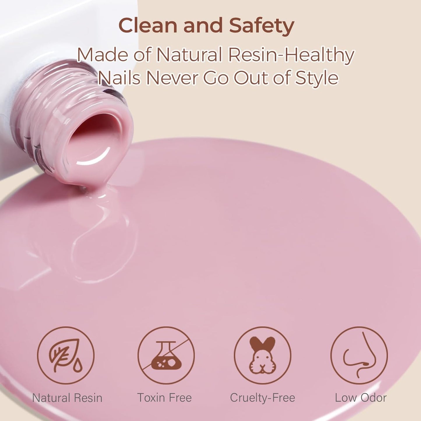 AILLSA Gel Nail Polish Light Purple Dried-Rose Nude Gel Polish Dusty Mauve Neutral Color Gel Polish Natural Summer Winter Nails Soak Off U V Gel Nail Manicure at Home Holiday Gift 0.51 Fl Oz/GC03