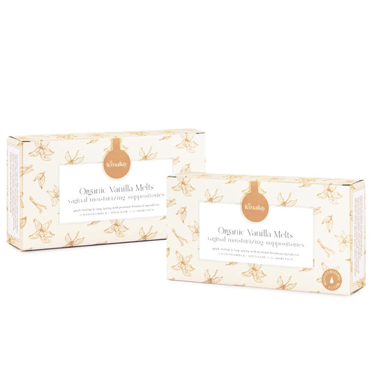 Femallay Organic Vaginal Moisturizing Suppositories – Vanilla 2 Pack – 100% Natural Relief for Dryness, Odor & Daily Feminine Discomfort – 14 Count + Applicator