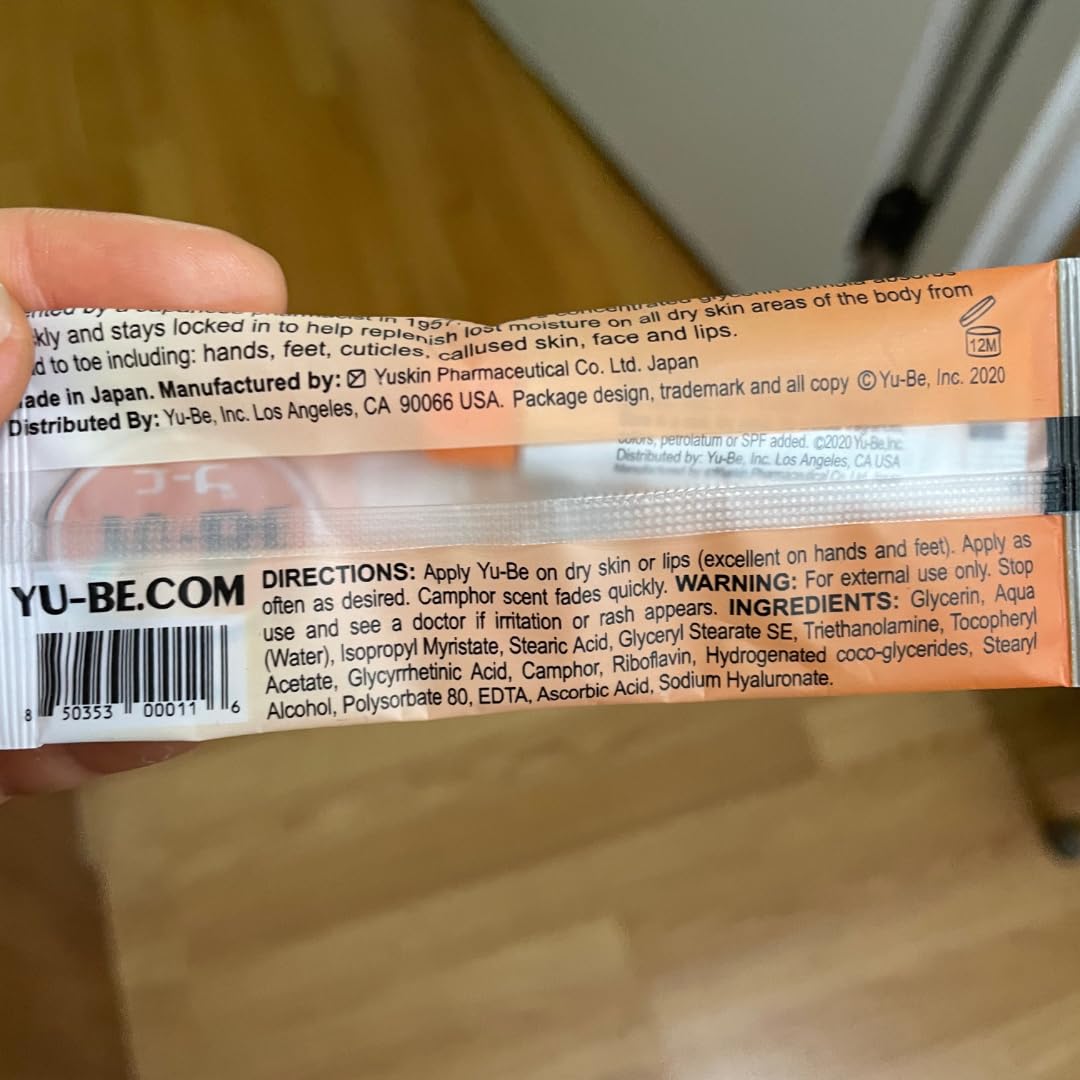 Yu-Be Moisturizing Skin Cream 20pc Sample Pack — Japanese Skin Care Relief Cream for Night and Day | Deeply Hydrating Moisturizer for Extra Dry Skin Lotion for Face, Body & Hands | Paraben Free