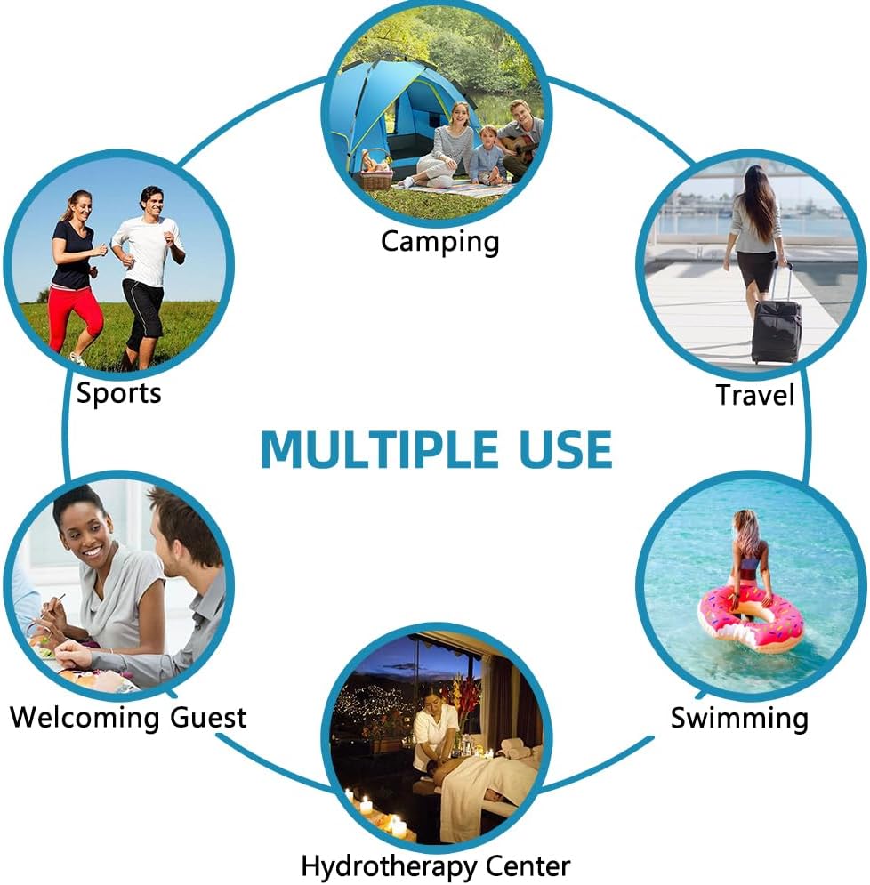 Reusable Travel Towel Compressed, Larger and Thicker Compressed Towel Tablets, Disposable Bath Towel for Camping Hiking Beach Swim(39x27 inch,3 Pack)