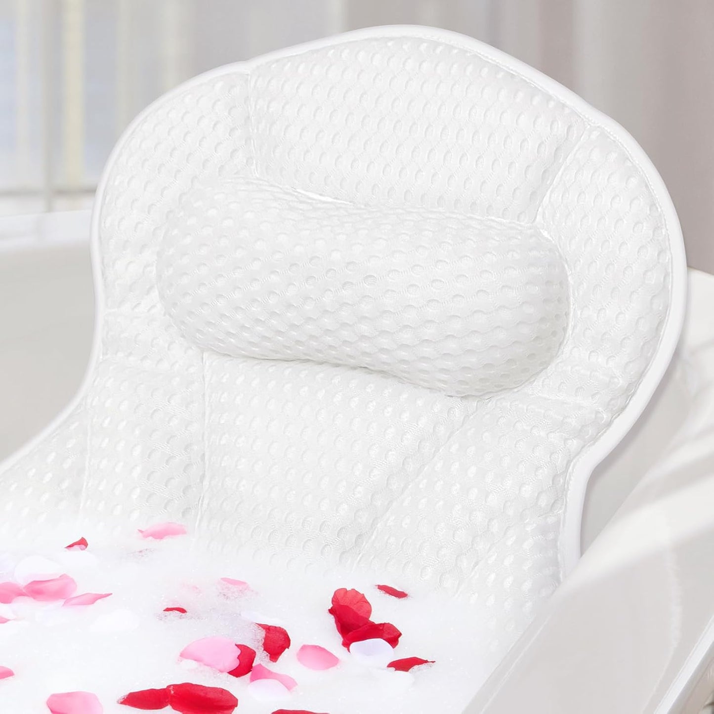 SZXYX Bath Pillows for Tub,Luxury Bathtub Pillows for Head and Neck Support Bathtub Pillow with 6 Strong Suction Cups Relaxing Bath Accessories Spa Gifts