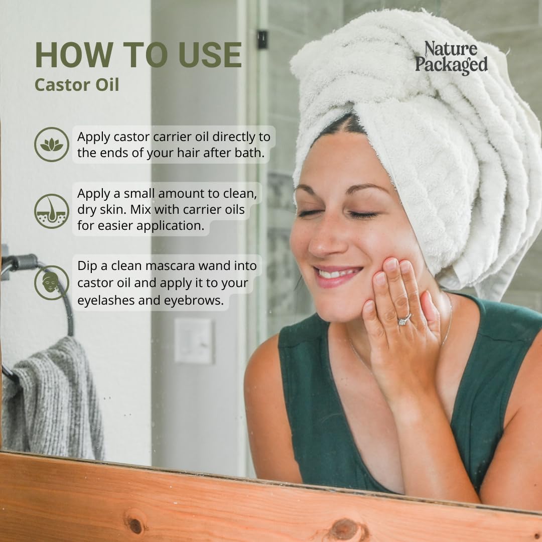 Organic Castor Oil Direct From India - Cold Pressed Castor Oil For Face - Hexane Free (1 Gallon)