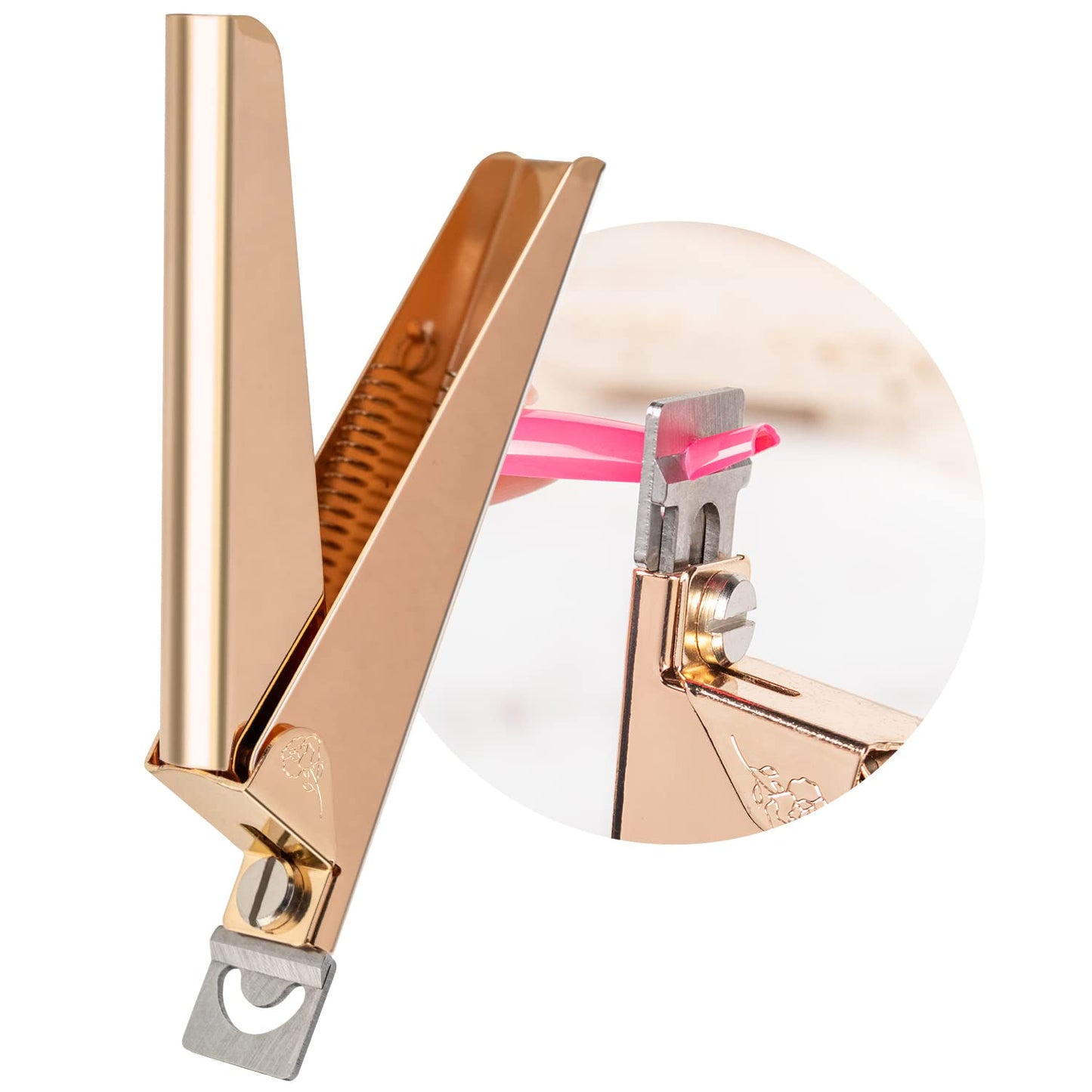 Nail Clippers for Acrylic Nails, Gold Premium Stainless Steel Fake False Acrylic Nail Cutter, Sharp Blade Nail Manicure Nail Tips Clipper for Salon Home DIY Nail Art Beauty Design by GA&EN