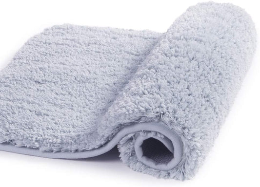 Walensee Large Bathroom Rug (24 x 48, Growing Blue) Extra Soft and Absorbent Shaggy Bath Mat Machine Washable Microfiber Non Slip Luxury Floor Mat