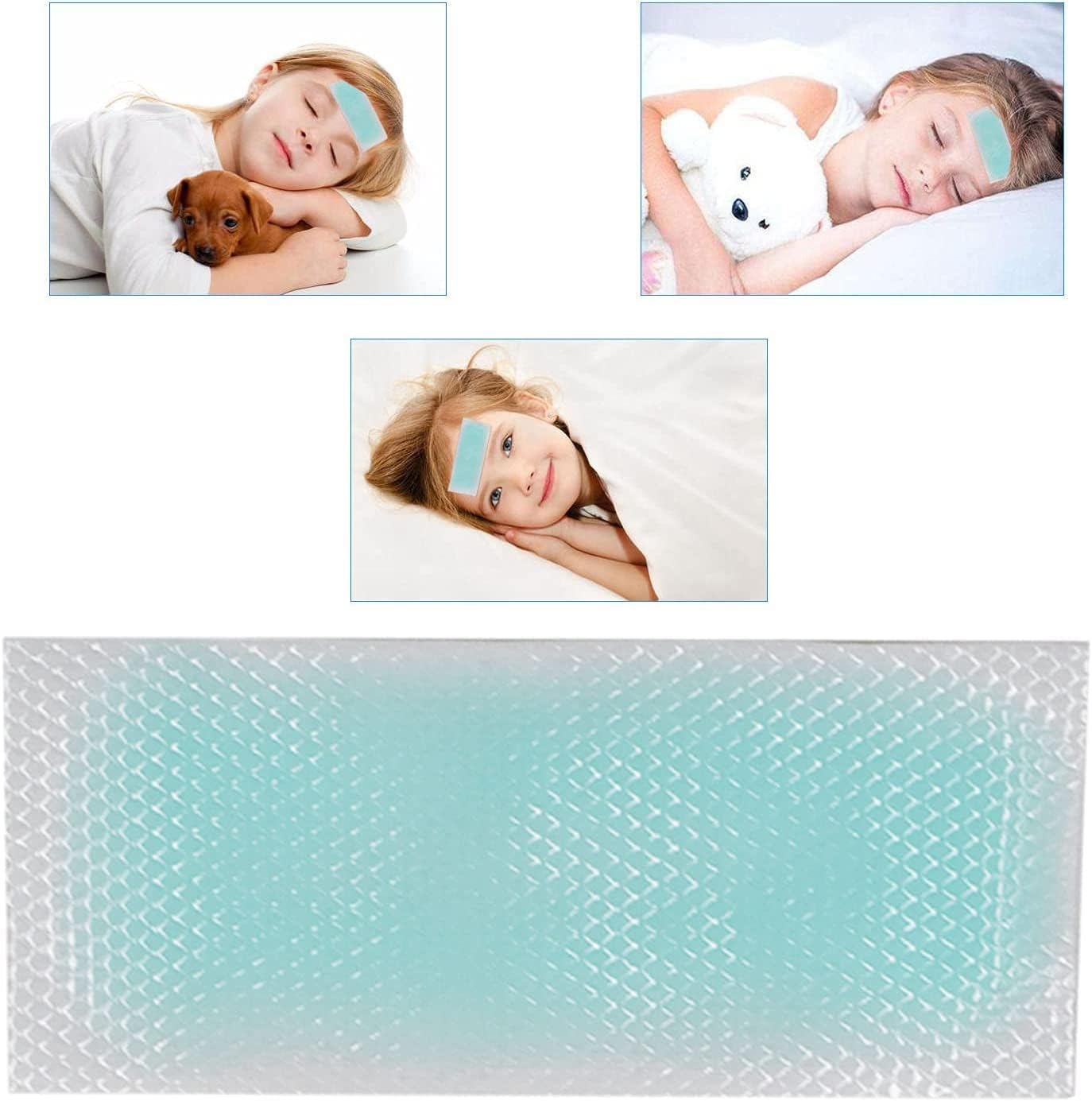 40 Sheets Cooling Gel Patches, Cooling Forehead Strips Cooling Gel Sheet, Cooling Gel Forehead Patches Kids, Cooling Gel Patches for Adults