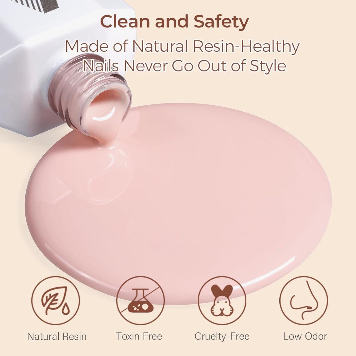 AILLSA Gel Nail Polish Nude Cappuccino Gel Polish Neutral Light Brown Mocha Jelly Gel Polish Natural Tan Color Nails Soak Off U V Gel for Nail Salon at Home Fall Winter Gift for Women 0.51 Fl Oz /GC31