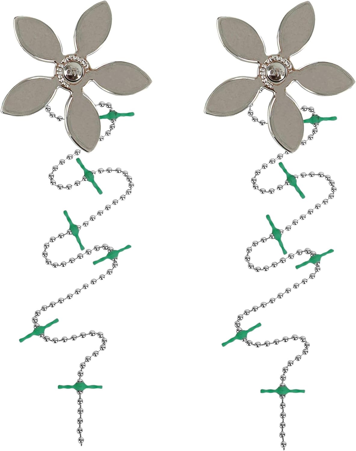 DrainWig Shower Drain Hair Catcher – Disposable Silver Flower (2-Pack) – No-Touch Hair Removal for Flat Shower Drains – As Seen on Shark Tank