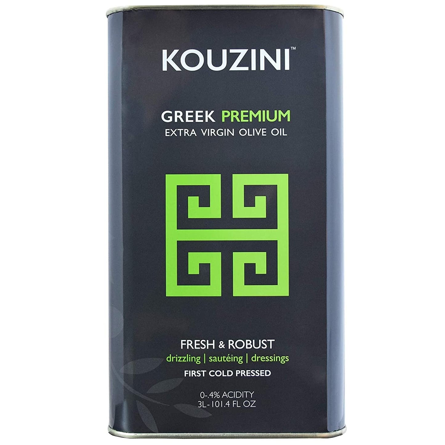 Kouzini Greek Premium Extra Virgin Olive Oil, 3 Liter Tin, Cold Pressed, Single Origin, Rich Flavor & Aroma