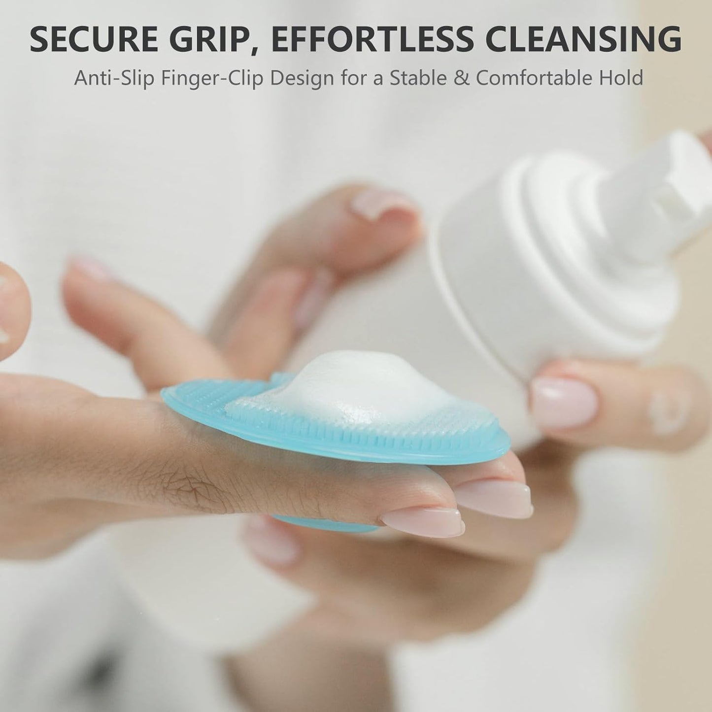 Face Scrubber 4 Pack, BEAUTAIL Silicone Manual Facial Cleansing Brush for Men Women, Gentle Face Scrubber Exfoliator, Skin Care Exfoliating Face Brush, Black+Green+Pink+Darkblue