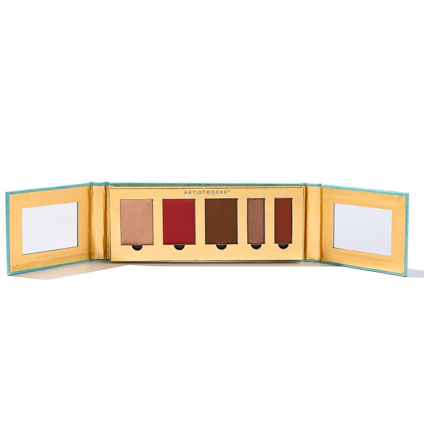 Amalfi Polish & Glowww Palette – 5-Piece Refillable Makeup Palette for Radiant Skin. Includes Highlighters, Blush, Contour & Eye Shadows - Blendable, Long-Lasting, Vegan & Cruelty-Free