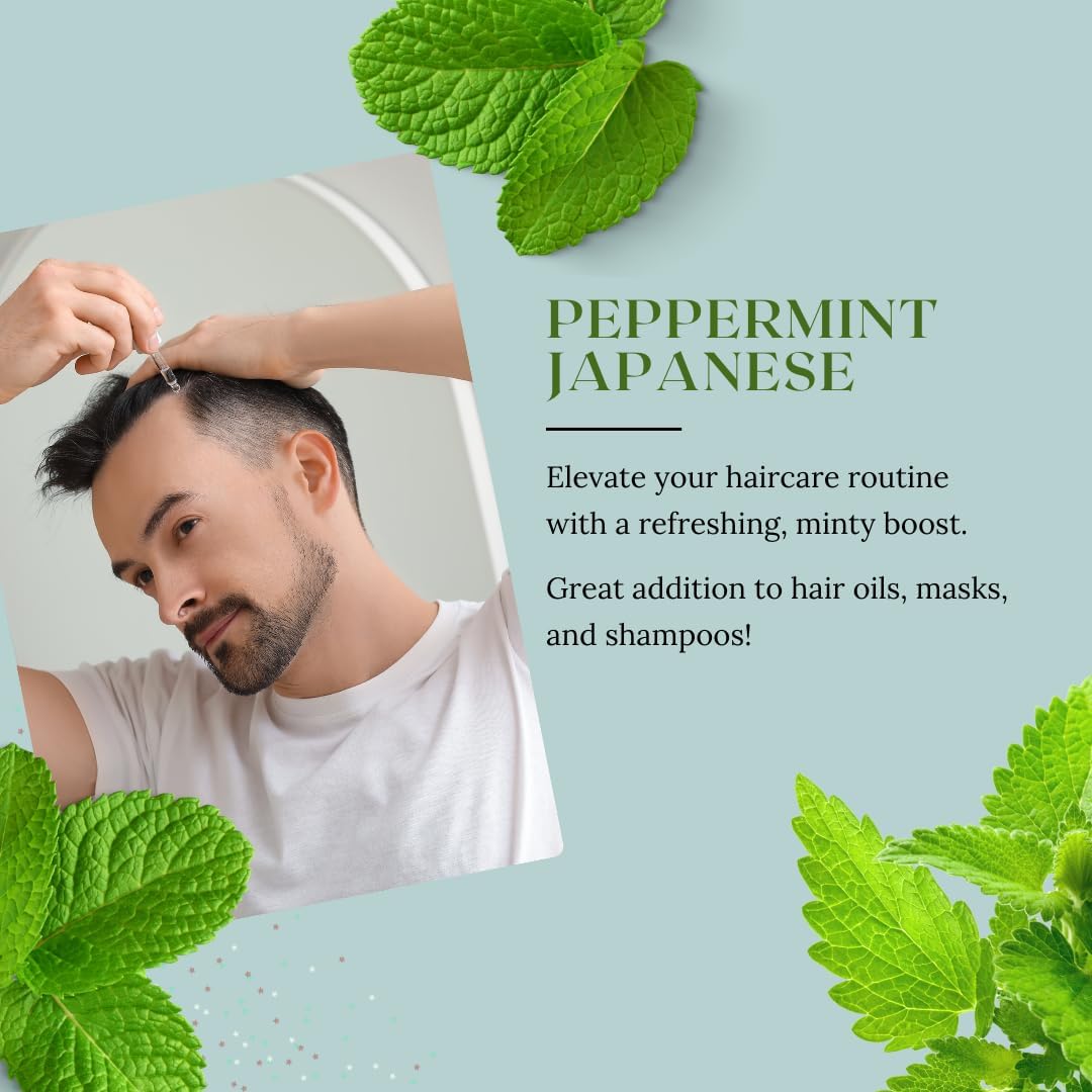 GreenHealth Japanese Peppermint Essential Oil - 128 fl oz (1 Gallon) - 100% Pure & Natural Mentha Arvensis Oil - Bulk Size for Diffusers, Cleaning, Candles, Aromatherapy & DIY Use
