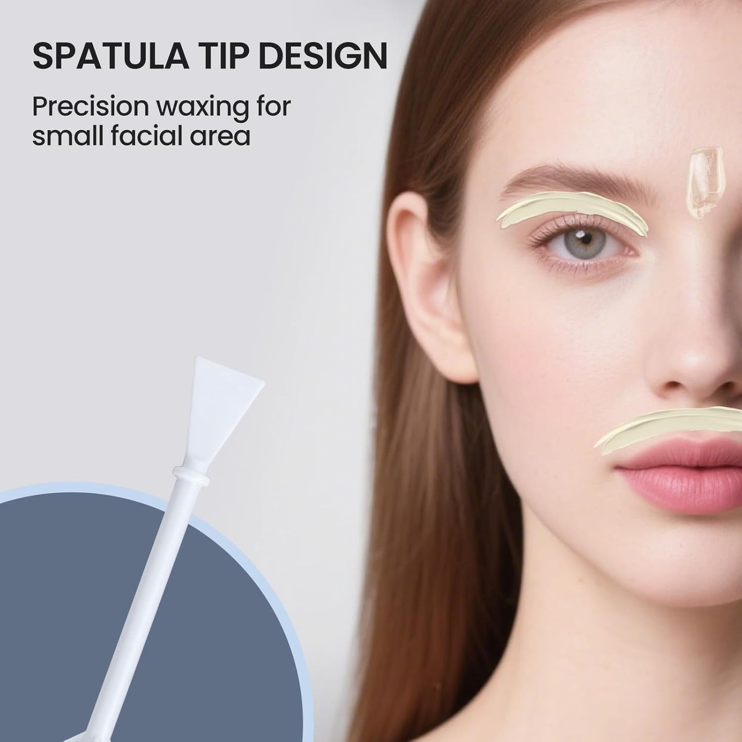 Nose Hair Wax Sticks, 60 Pcs Nose Wax Applicator Sticks with Disposable Spatulas, Nose Hair Removal & Nostril Cleaning, Nose Ear Hair Removal Wax for Men Women, Painless