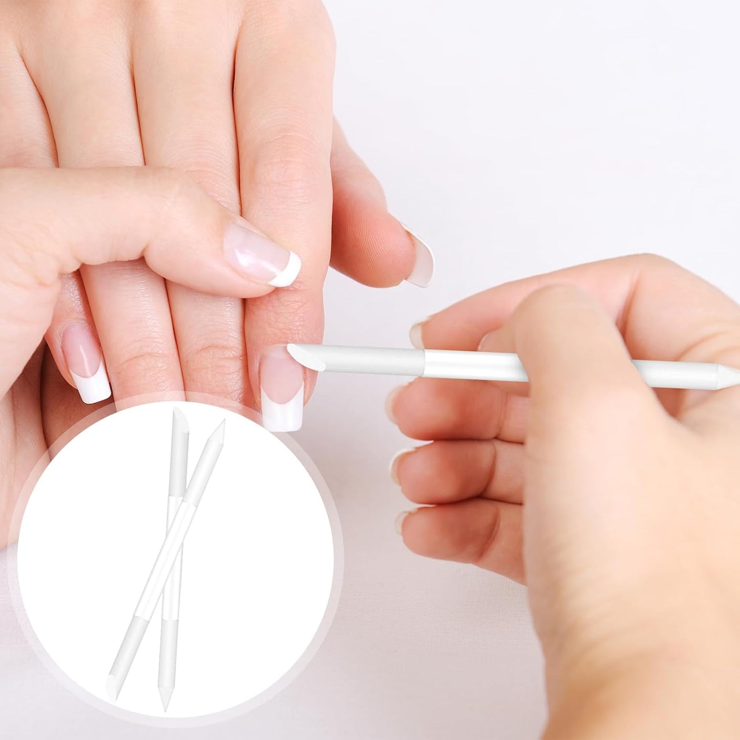 Glass Cuticle Pusher Set of 2 Cuticle Remover Tool Glass Nail Cuticle Trimmer Stick Double Sided Glass Manicure Sticks Angled Cuticle Filing Pusher